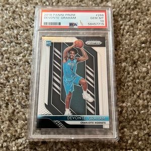 2018 Panini Prizm Base Rookie card Devonte Graham PSA 10 Haunted